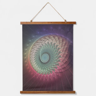 Abstract Snail Colourful Modern Fractal Art Hanging Tapestry