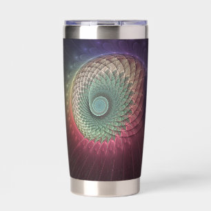 Abstract Snail Colourful Modern Fractal Art Insulated Tumbler