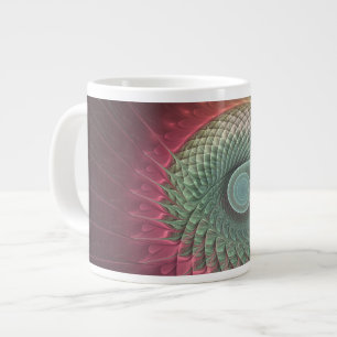 Abstract Snail Colourful Modern Fractal Art Large Coffee Mug