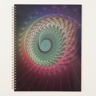 Abstract Snail Colourful Modern Fractal Art Planner