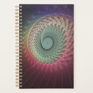 Abstract Snail Colourful Modern Fractal Art Planner