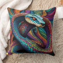 ABSTRACT SNAKE CUSHION