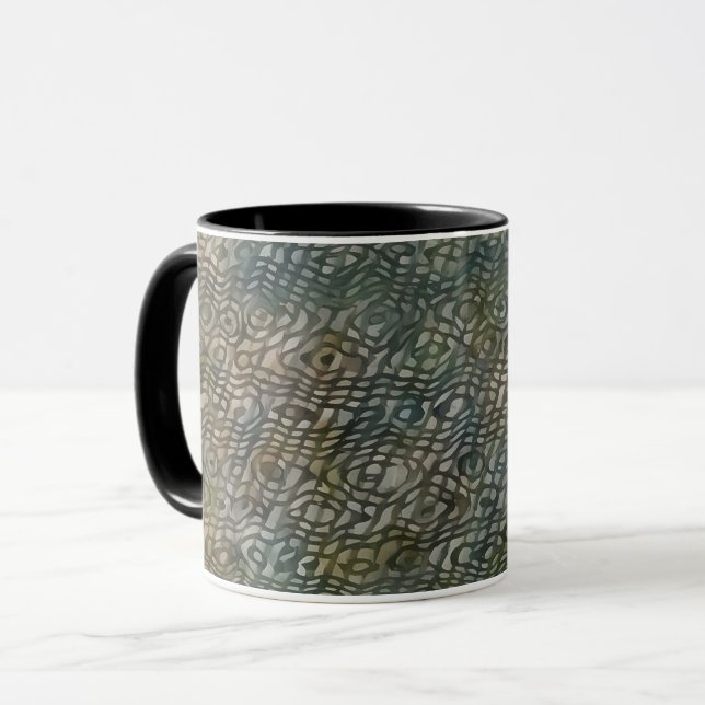 Abstract Snakeskin Art Mug Cup (Front Left)