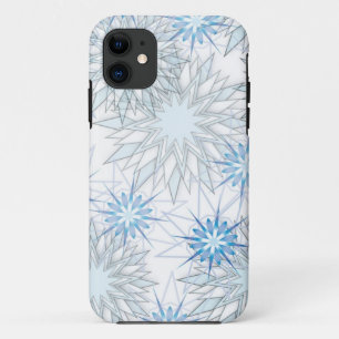 Abstract Snowflake Blue and White iPhone 5 case