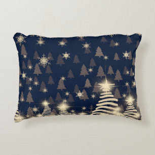 Abstract snowflakes. 2d illustration. Holy Christm Decorative Cushion