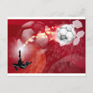Abstract Soccer Sport Background Postcard