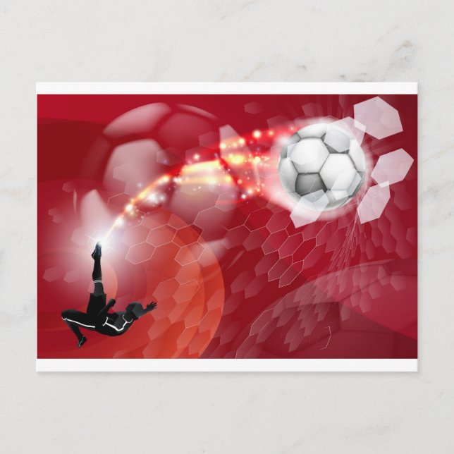 Abstract Soccer Sport Background Postcard (Front)