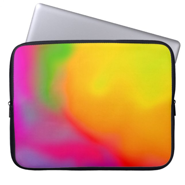 Abstract soft cloud background in pastel colourful laptop sleeve (Front)