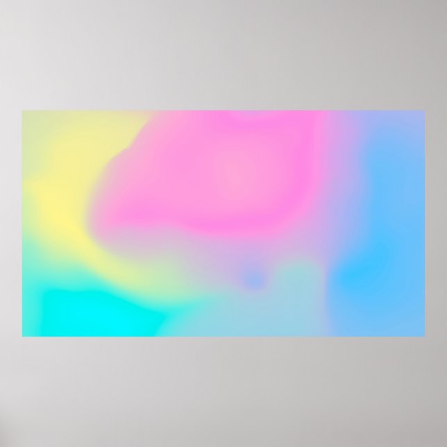 Abstract soft cloud background in pastel colourful poster (Front)