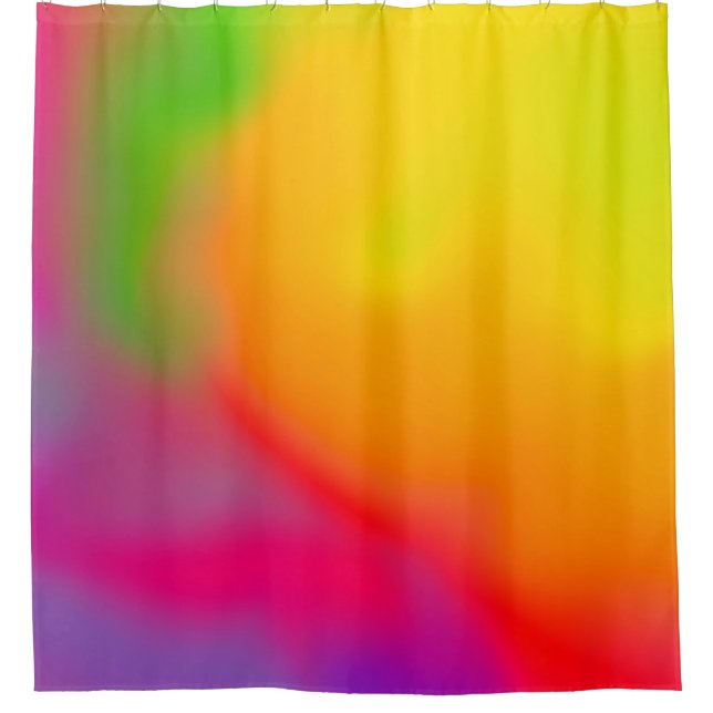 Abstract soft cloud background in pastel colourful shower curtain (Front)