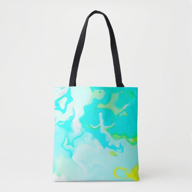 Abstract soft cloud background in pastel colourful tote bag (Front)