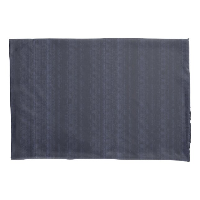 Abstract Soft Hues Deep Blue Subtle Stripe Pillowcase (Front-Left)