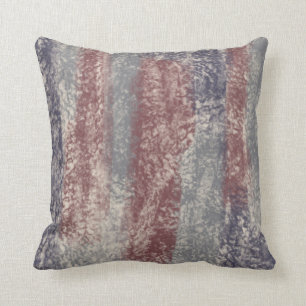 Abstract Soft Hues Gray Beige Dusty Rose & Purple Cushion