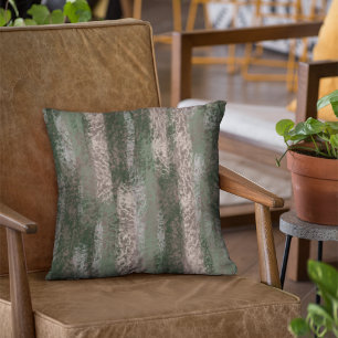 Abstract Soft Hues Gray Beige Green Cushion