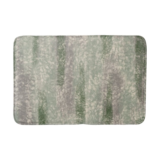 Abstract Soft Hues Grey Beige Moss & Stone Bath Mat (Front)
