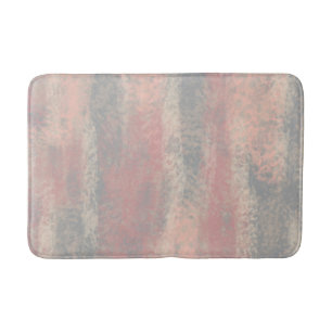 Abstract Soft Hues Grey Beige Pink Bath Mat