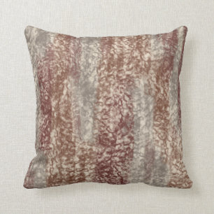 Abstract Soft Hues Grey Beige Wine & Chocolate Cushion