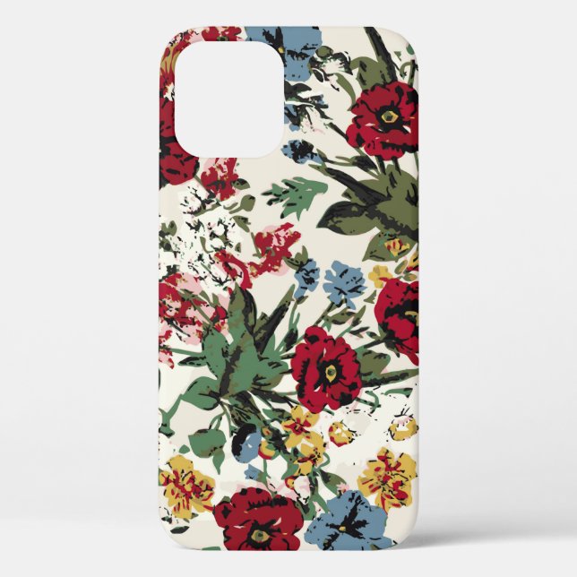 Abstract solid flowers arrangement, all over desig Case-Mate iPhone case (Back)
