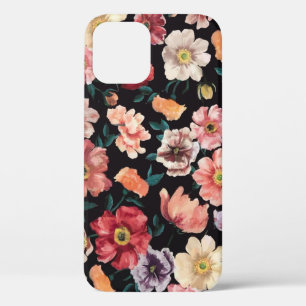 abstract solid flowers full arrangement, all over iPhone 12 case