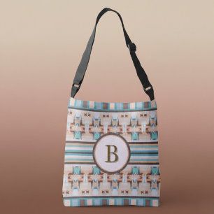 Abstract Southwest Blue and Brown Tote Bag