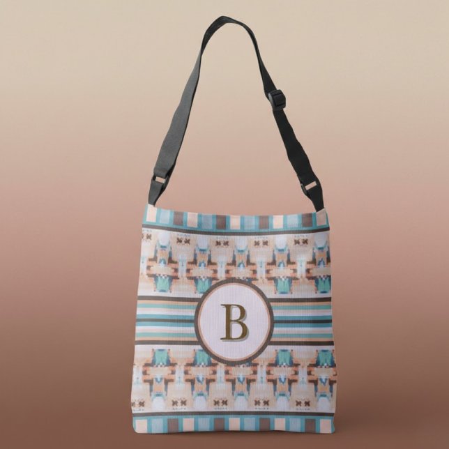 Abstract Southwest Blue and Brown Tote Bag (Creator Uploaded)