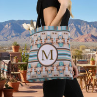 Abstract Southwest Blue and Brown Tote Bag