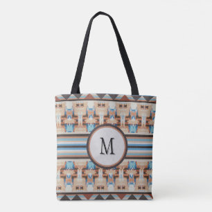 Abstract Southwest Blue and Brown Tote Bag