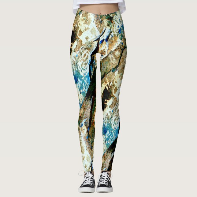 abstract southwestern rock art leggings (Front)