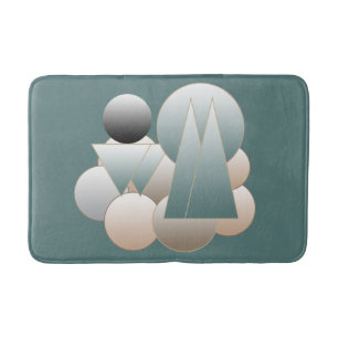 Abstract space art futuristic planet system bath mat