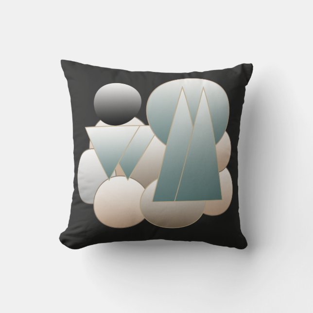 Abstract space art futuristic planet system cushion (Front)