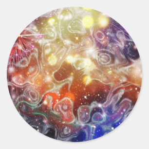 Abstract Space Classic Round Sticker