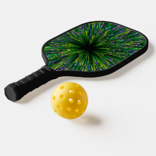 Abstract space green blast pickleball paddle