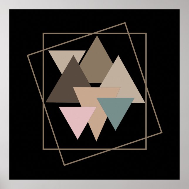 Abstract space modern geometric art poster (Front)