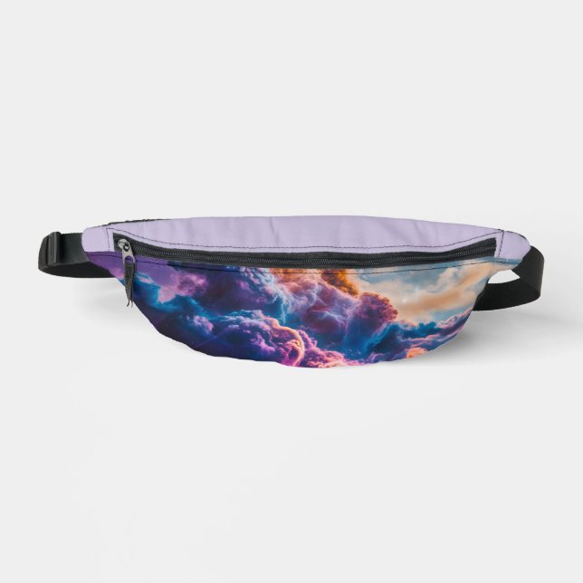 Abstract Space Nebula Art - Colorful Cosmic Bum Bags (Front)