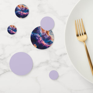 Abstract Space Nebula Art - Colorful Cosmic Confetti
