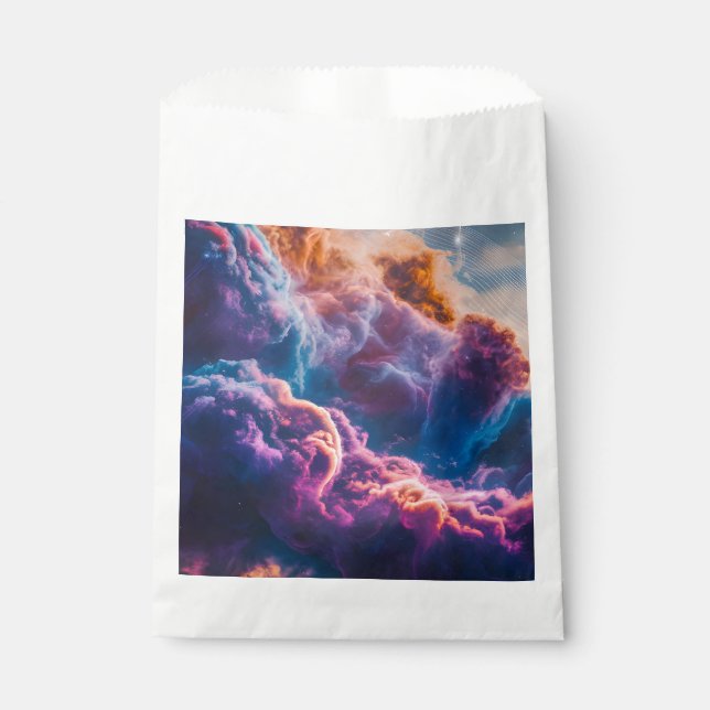 Abstract Space Nebula Art - Colorful Cosmic Favour Bag (Front)