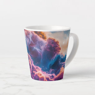 Abstract Space Nebula Art - Colorful Cosmic Latte Mug