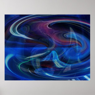 Abstract Space Ship Uncloaking Poster