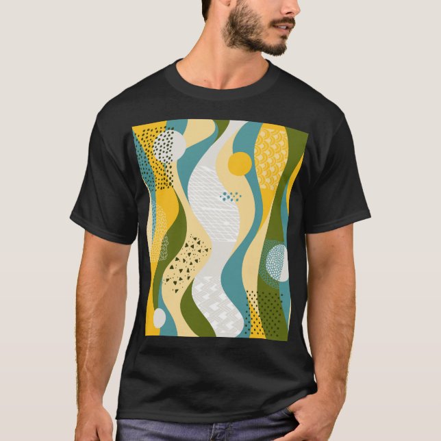 Abstract Space: Smooth Line Ornaments. T-Shirt (Front)