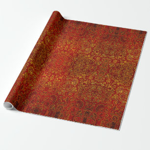 Abstract sparkle beautiful edgy amber samples wrapping paper