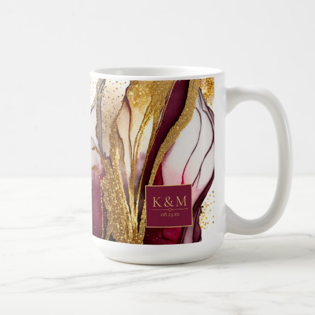 Abstract Sparkling Wedding Wine Red ID1018 Coffee Mug (Right)