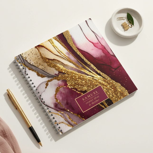 Abstract Sparkling Wine Red ID1018 Notebook (Creator Uploaded)