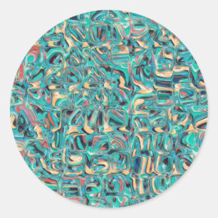 Abstract Spectral Glass Classic Round Sticker