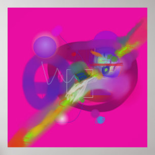 Abstract Spectrum of Layered Hues Poster