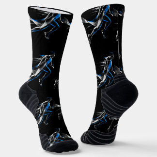 Abstract Speed Runner Athletic Motion Art Design Socks