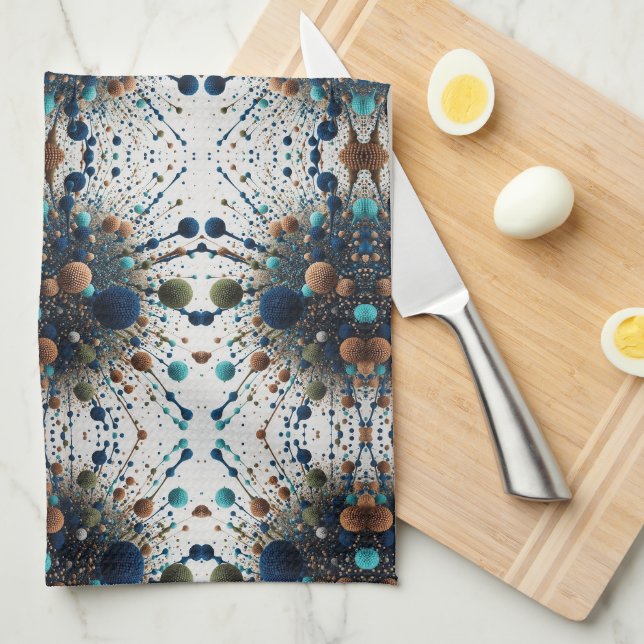 Abstract Sphere Cluster Blanket Tea Towel (Quarter Fold)