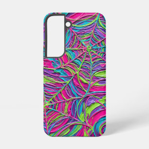Abstract Spider Web Lace Neon Samsung Cases