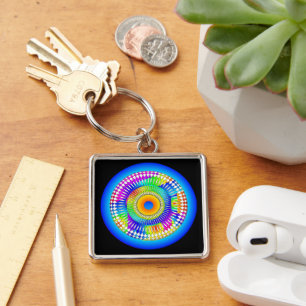 Abstract Spinning wheel Key Ring