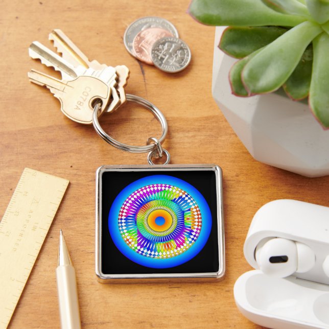 Abstract Spinning wheel Key Ring (Desk)