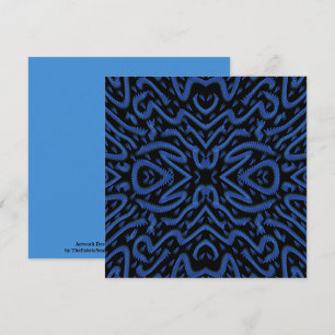 Abstract Spiny Crest Spiked In Blue Colours Patter Card